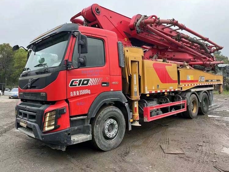 Second hand diesel hydraulic Sany boom 51m volvo used concrete pump truck