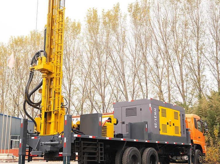 100m 300m 500meters truck mounted borehole drilling machine with air compressor