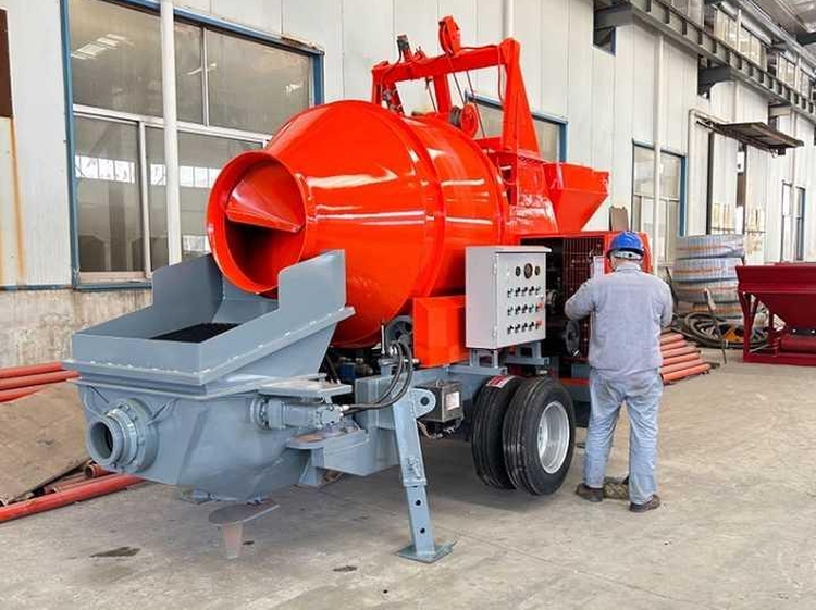 cement mixer with concrete pump for liquid concrete transport portable concrete mixer pumps/diesel concrete pump and mixer price